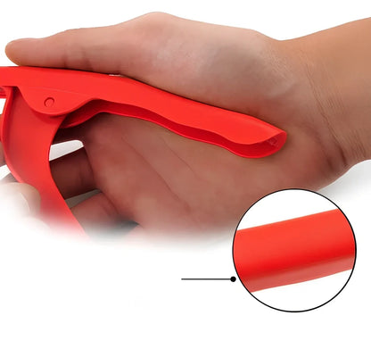 Stainless steel shrimp peeler with 21cm length and ergonomic handle for shell removal