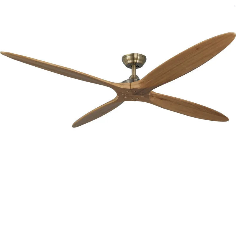 60 inch solid wood ceiling fan with acrylic lampshade and DC6 remote control for living room or bedroom