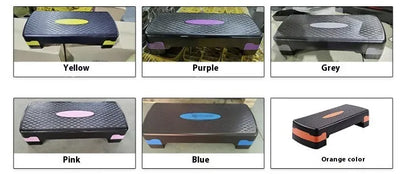 Fit Step aerobics platform measuring 68cm by 28cm by 15cm in ABS plastic for home fitness workouts