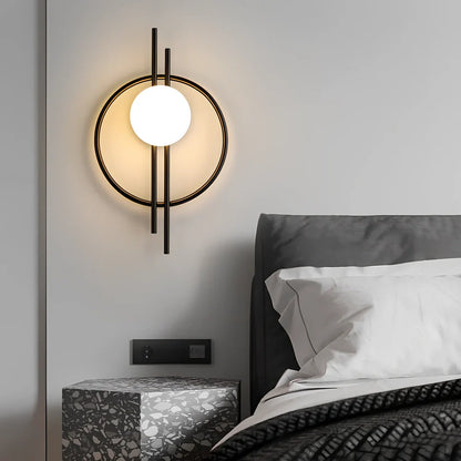 Modern iron wall lamp with minimalist design for living room background lighting