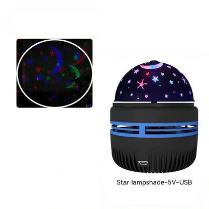 Mini crystal magic ball projection light showing starry sky and aurora water patterns on wall