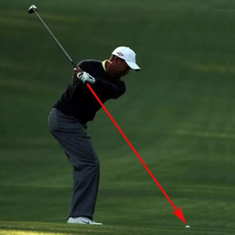 Golf Flat Laser Swing Assistant Trainer with metal body and laser feedback for swing correction