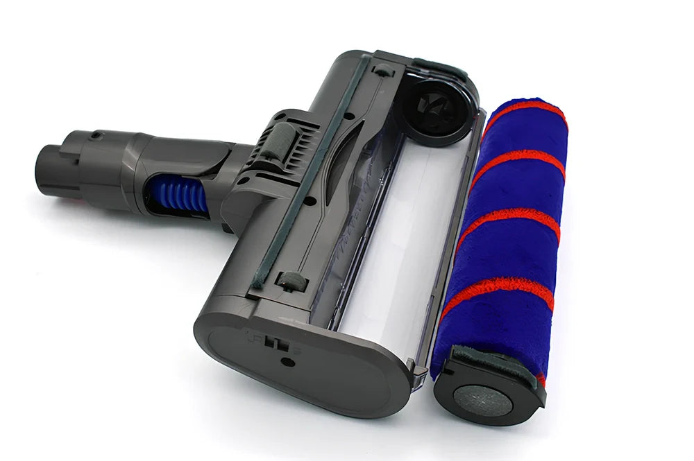 Direct drive rolling brush suction head for Dyson V7 V8 V10 V11, 260mm wide with soft velvet bristles