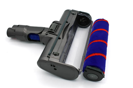Direct drive rolling brush suction head for Dyson V7 V8 V10 V11, 260mm wide with soft velvet bristles