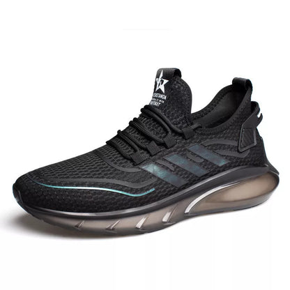 Men's breathable fly woven sports casual shoes with shock absorption