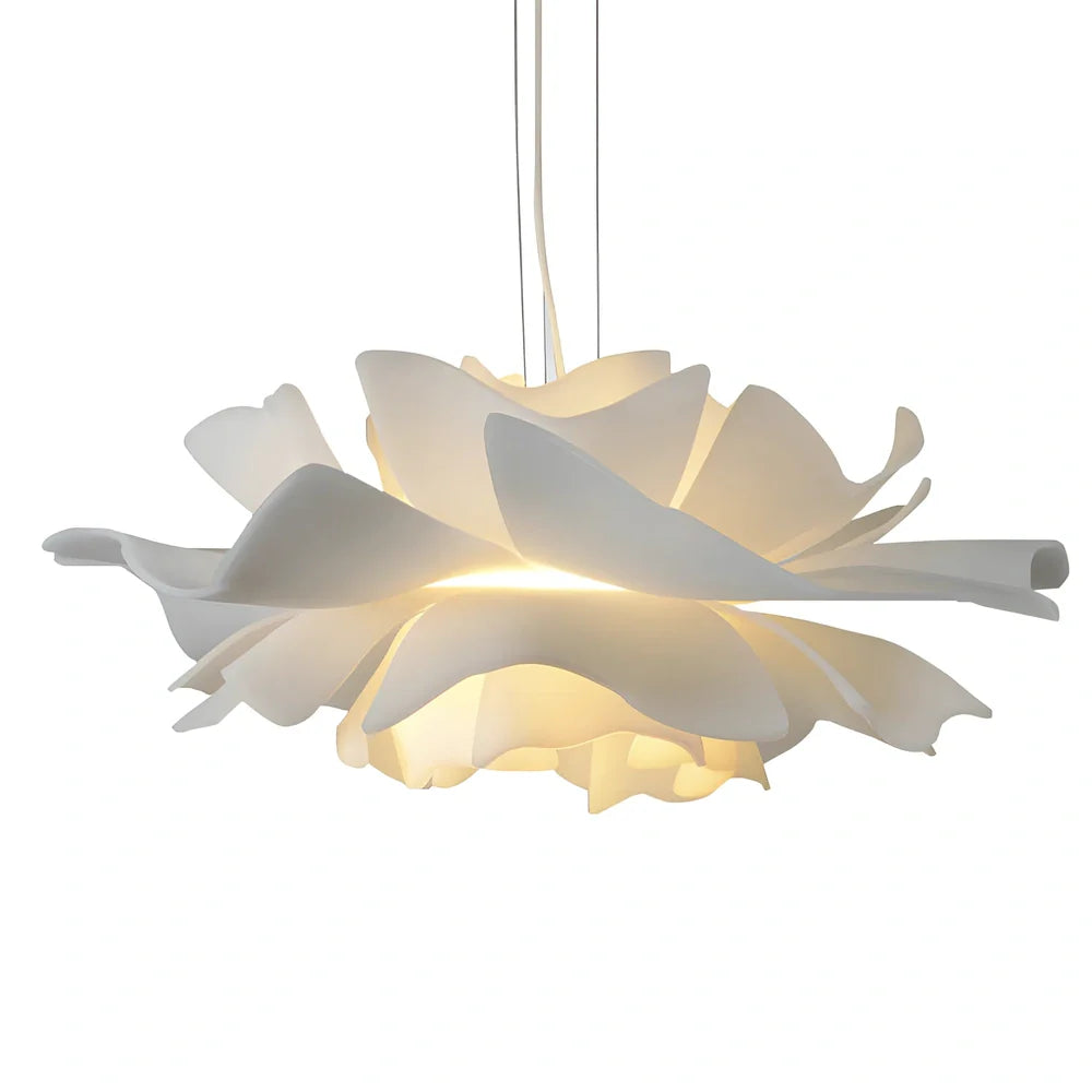 Nordic iron chandelier with PMMA lampshade in restaurant setting showing 40cm diameter