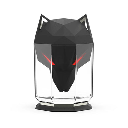 War Wolf black ultrasonic desktop humidifier with colour changing lights and water tank.