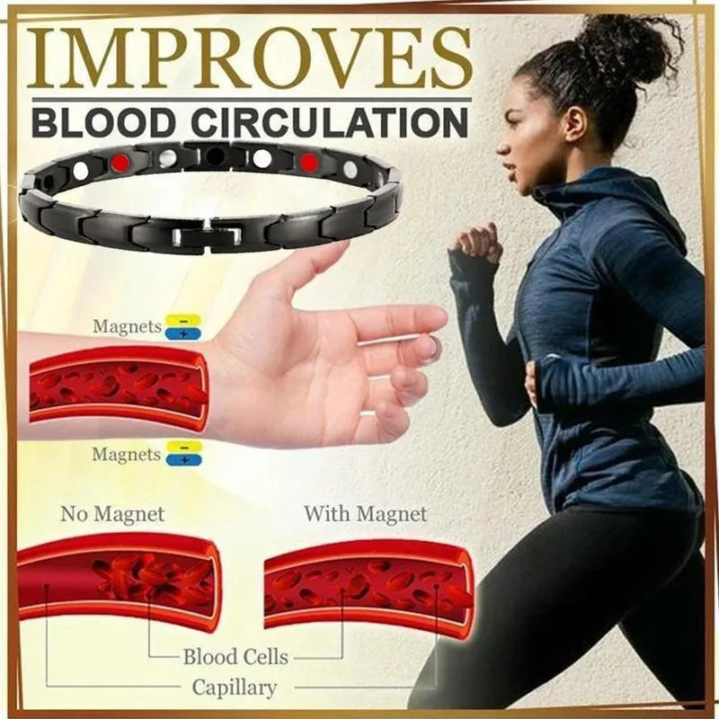 Therapy Bracelet Metal Rhombus Bangle for Arthritis Pain Relief and Slimming Support, Available in Black Bronze Gold Silver, Single or Multi-Pack Options