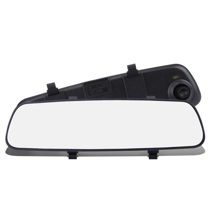 HD 1080P rearview mirror driving recorder with motion detection, rear-view mirror design, and wide-angle lens for enhanced road safety and clear video recording