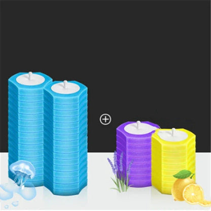 Disposable toilet cleaning brush with scrubbing pad for thorough, hygienic bathroom cleaning