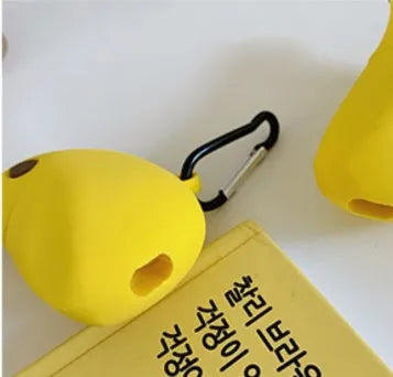 AirPods Pro protective silicone case cover compatible with Apple AirPods Pro wireless Bluetooth headphones, featuring a yellow banana design with waterproof and scratch-resistant silicone construction