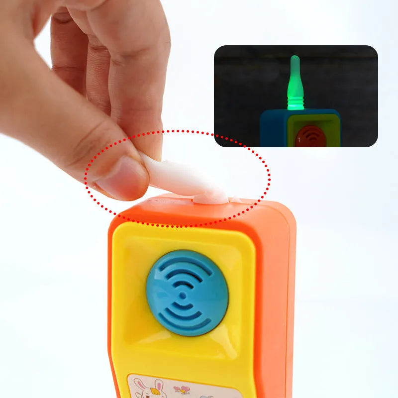Children's electric cartoon animal toy with sound and light features, 15cm height, for 3-year-olds