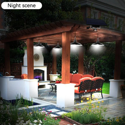 16LED solar chandelier with black or white finish for outdoor garden lighting