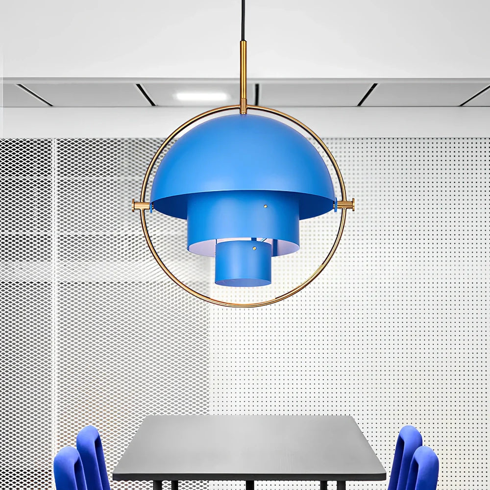 Half circle zinc alloy chandelier with LED light in gold finish for bedroom illumination