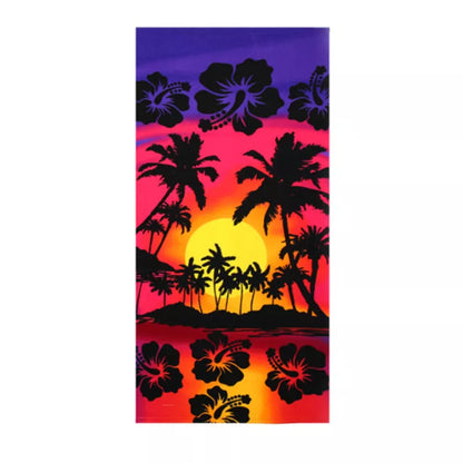 Microfiber swimming towel with flower color design, quick-dry and lightweight