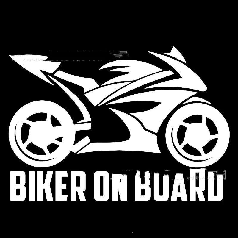 Motorcycle reflective stickers in PET material showing size options and colour variations
