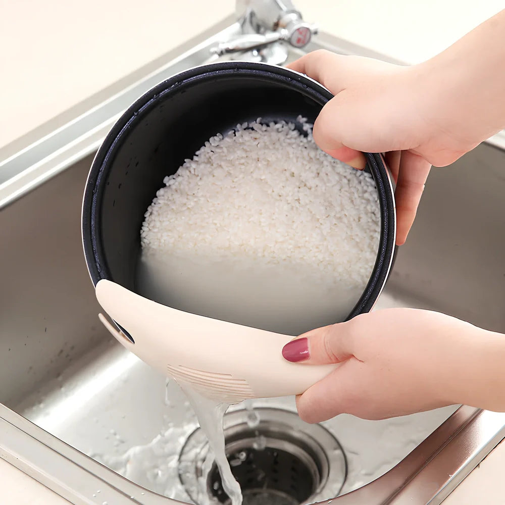 Vanzlife 19.8cm rice washing spoon with PP construction for kitchen grain preparation