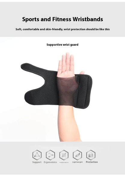 Men's neoprene and aluminium plywood fixed support glove for left hand on a basketball court.