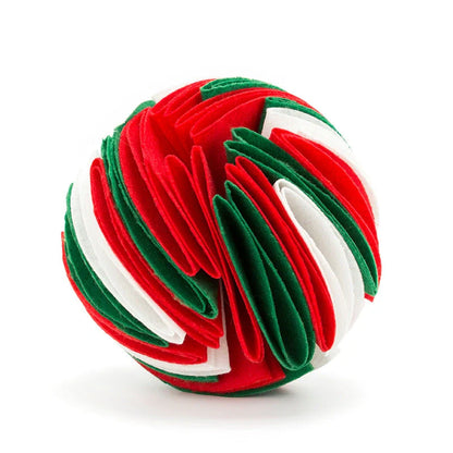 Foldable Dog Snuffle Ball Training Toy in various colors and sizes