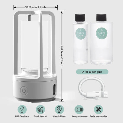 Versatile 2-in-1 Crystal Light Speaker with Bluetooth connectivity and a mesmerizing light display