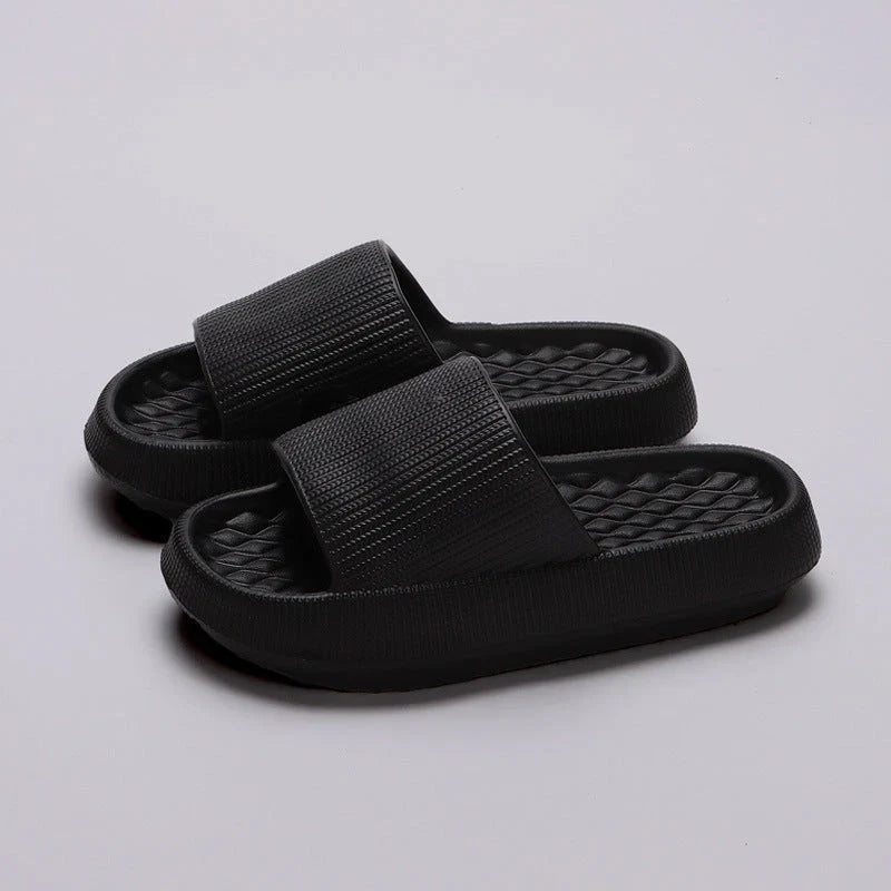 Comfy slip-on sandals with stylish rhombus pattern design, available in various colors and sizes