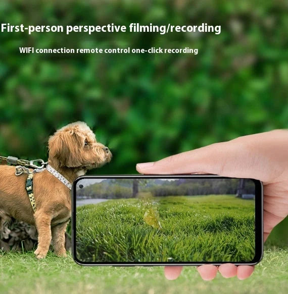 Black wifi camera neckband measuring 61.5mm with wireless recording capability and TYPE-C charging port