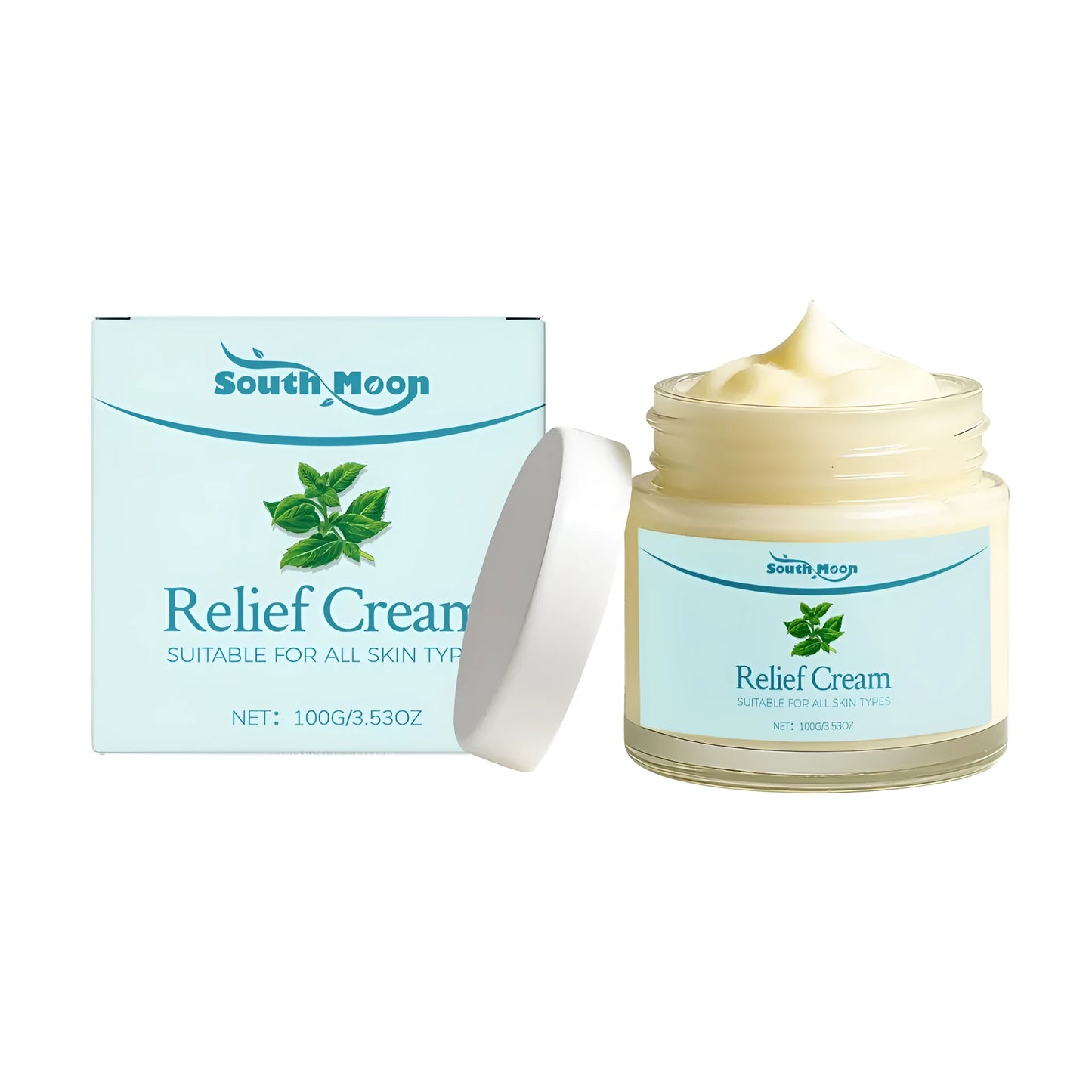 100g nursing relief cream jar with peppermint, shea butter and olive oil for postpartum care