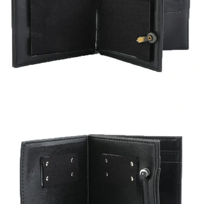Leather magic wallet measuring 11.5x10cm with dual-colour areas for performance deception