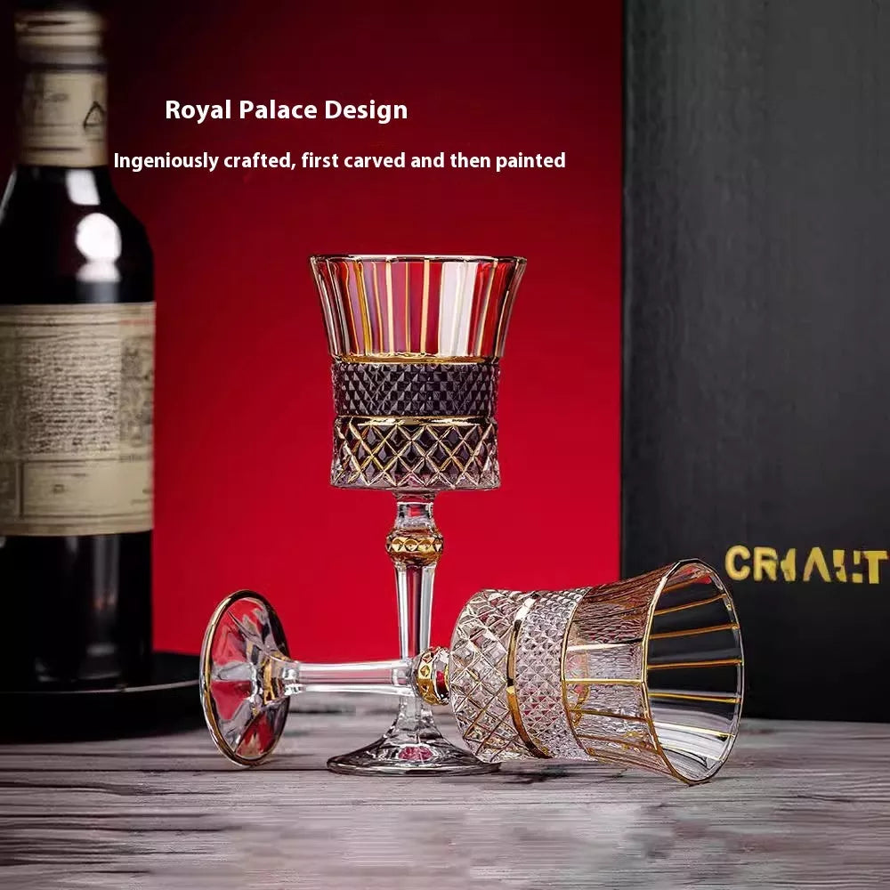 Gold Crystal Rotating Gyro Wine Decanter with 1.5L capacity and 360° rotating design