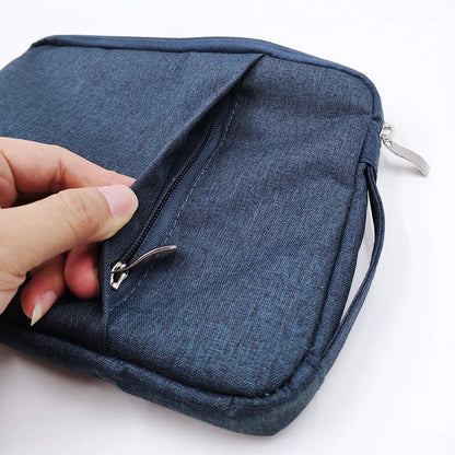 Canvas tablet case handbag in grey colour with thicken anti-fall protection for student Pro 12.9 devices