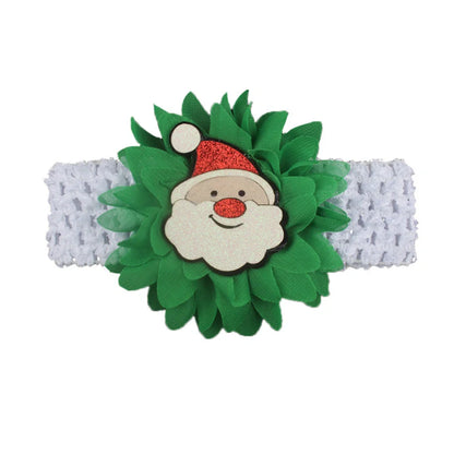Children's chiffon hair band measuring 15cm by 4cm with Christmas decoration