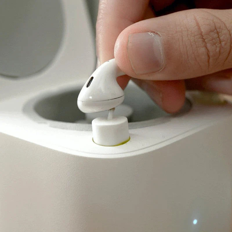 Automated Earbuds Cleaning Tool for AirPods: An innovative device that effortlessly removes dirt and debris from your wireless earbuds