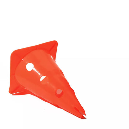 Bright orange football training cone with durable polyethylene construction, 30CM tall
