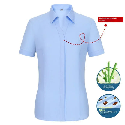 Men's slim fit bamboo short sleeve shirt with square collar in a solid colour