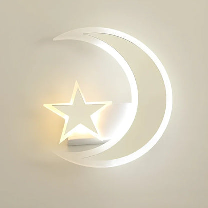 LED wall lamp with resin moon design measuring 25x22cm, hemp rope hanging, for ambient room lighting