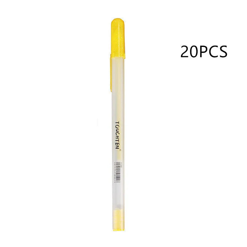 Touchnew black card hand-painted highlight pen with 0.8mm tip in golden silver white options
