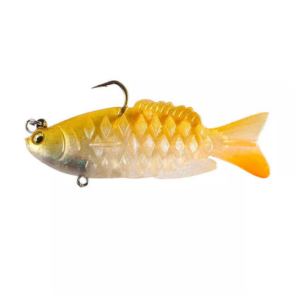 Soft Shad Bait with 3D bionic eye for bass fishing in seven colors