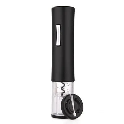 Automatic electric wine bottle opener with foil cutter in black, red, or white.