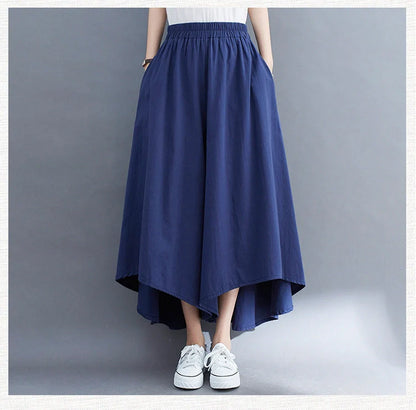 Women's stylish wide-leg cropped pants in various colors, perfect for any occasion.