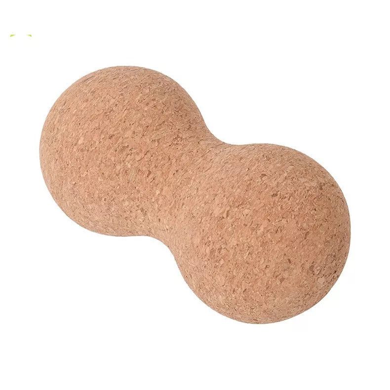 Natural cork peanut ball yoga pillar for muscle recovery and stress relief