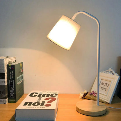 Modern Nordic style table lamp with LED light source and dimmer switch control for study environments