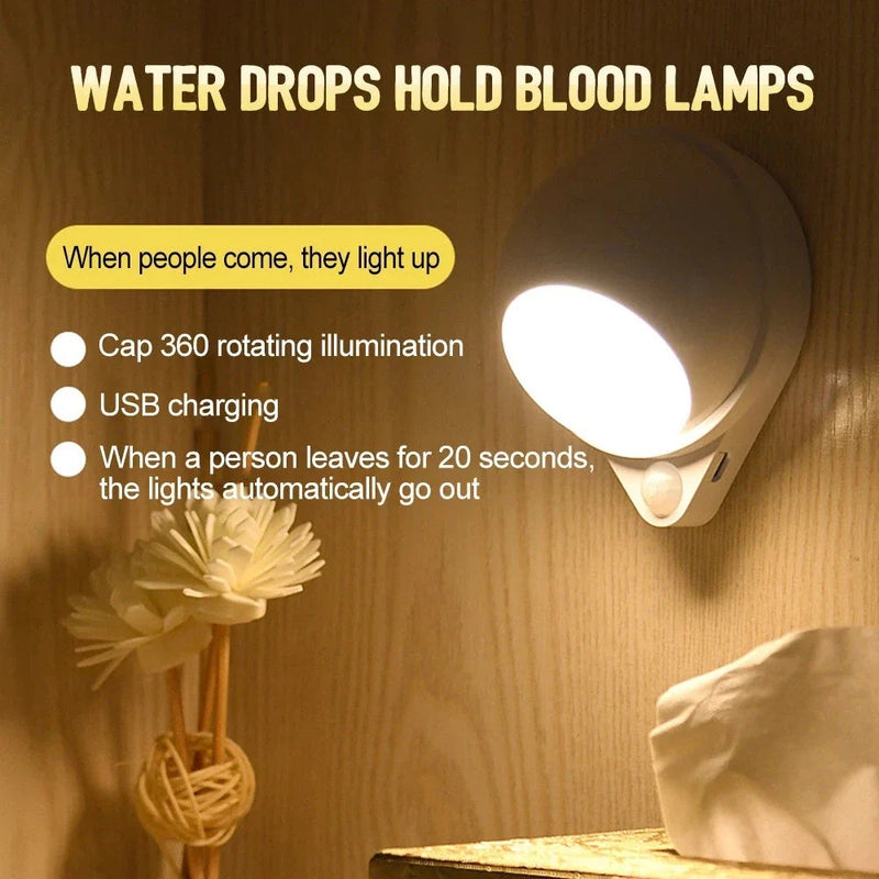 Hhomeenjoy Multifunctional LED Motion Sensor Night Light with 360° Rotation