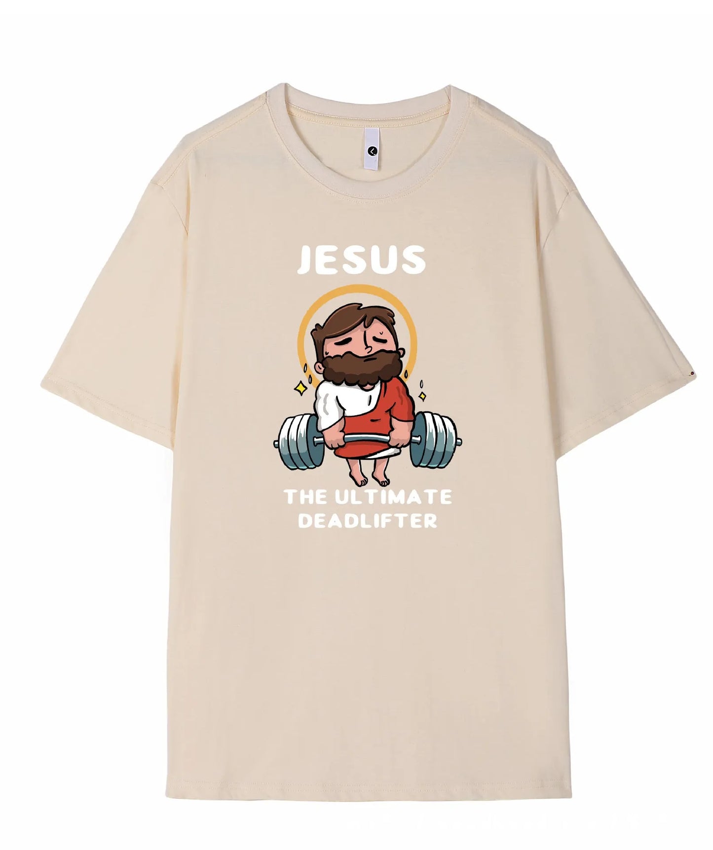 Men's short sleeve cotton t-shirt on a hanger, shown in Apricot colour, regular fit.