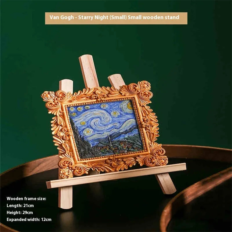DIY oil painting kit with epoxy canvas, propylene paints, and brushes for creating hand-drawn artwork at home