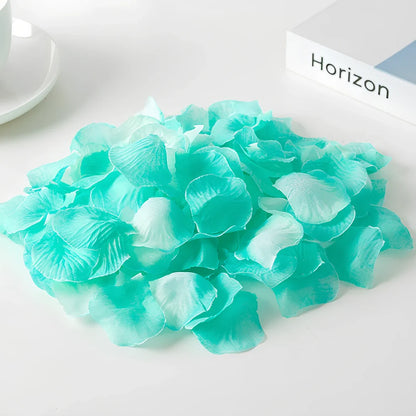 Pack of 100 high-quality silk simulated rose petals, 5cm size, in colours like rose red for wedding room scenes