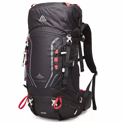 Large capacity hiking backpack in tear-resistant nylon, available in multiple colors