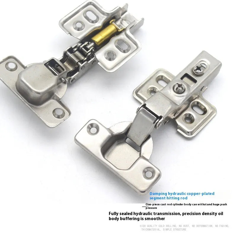 761 cold rolled steel hydraulic hinge with nickel plating showing three bend specifications for cabinet doors