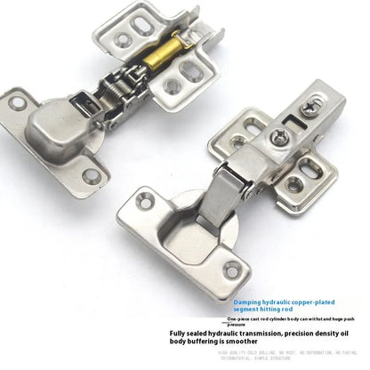 761 cold rolled steel hydraulic hinge with nickel plating showing three bend specifications for cabinet doors