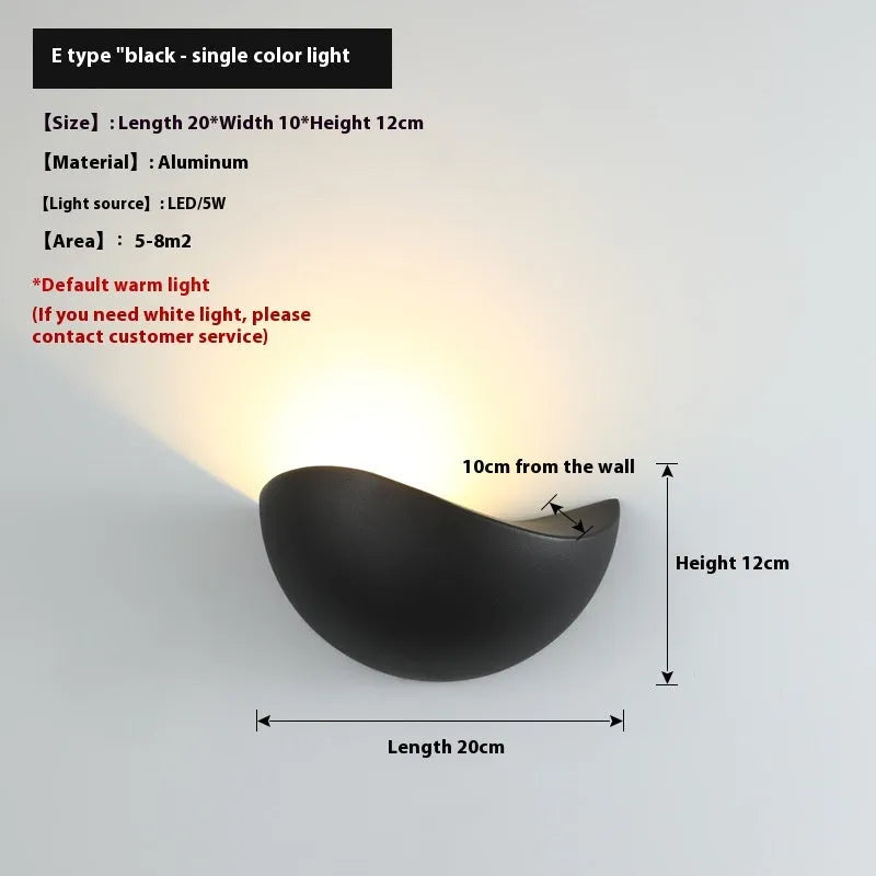 Black bird's nest design LED lamp with aluminium alloy shell for courtyard and bedroom lighting