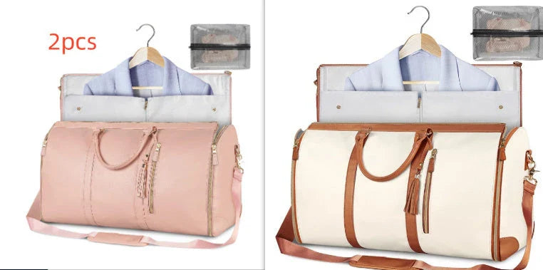 Spacious Travel Duffel Bag - Versatile Women's Handbag with Folding Suit Compartment in Multiple Color Options
